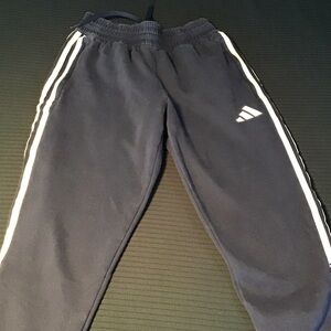 adidas Navy Sweatpants with White Side Stripes